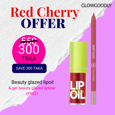 Red Cherry Lipcombo-Beauty Glazed Lipliner & Beauty Glazed Glow Lipoil