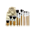 Professional Bamboo Makeup Brush Set 11pcs
