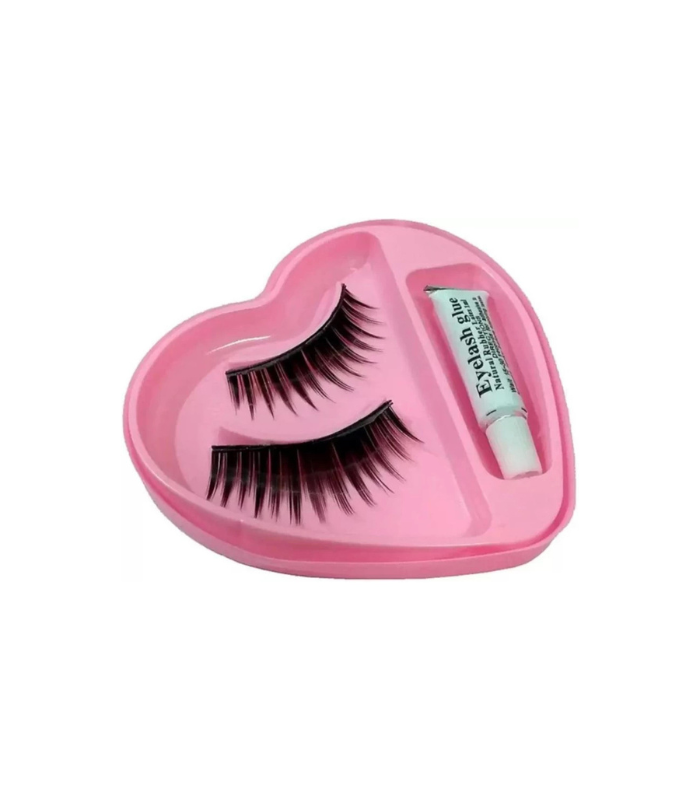 Bonjour False Eyelashes with Glue Set