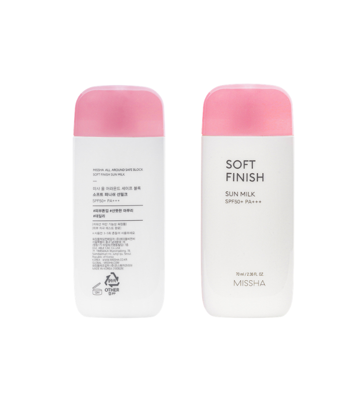 Missha All Around Safe Block Soft Finish Sun Milk SPF50+ PA+++