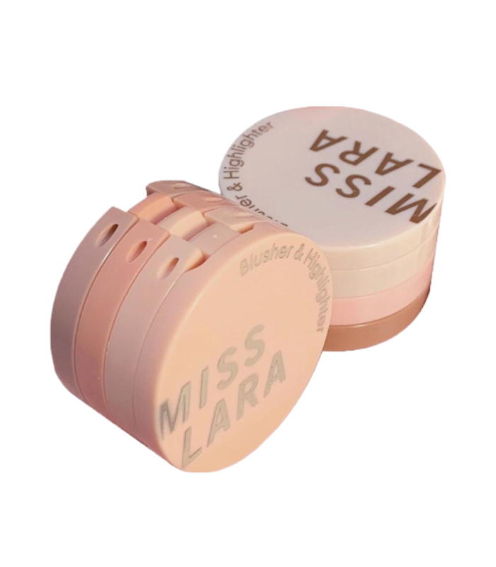 Miss Lara Blush & Highlighter 3 in 1 palette