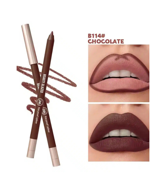 Beauty Glazed Waterproof & Long Lasting Lip Liner-114 Chocolate