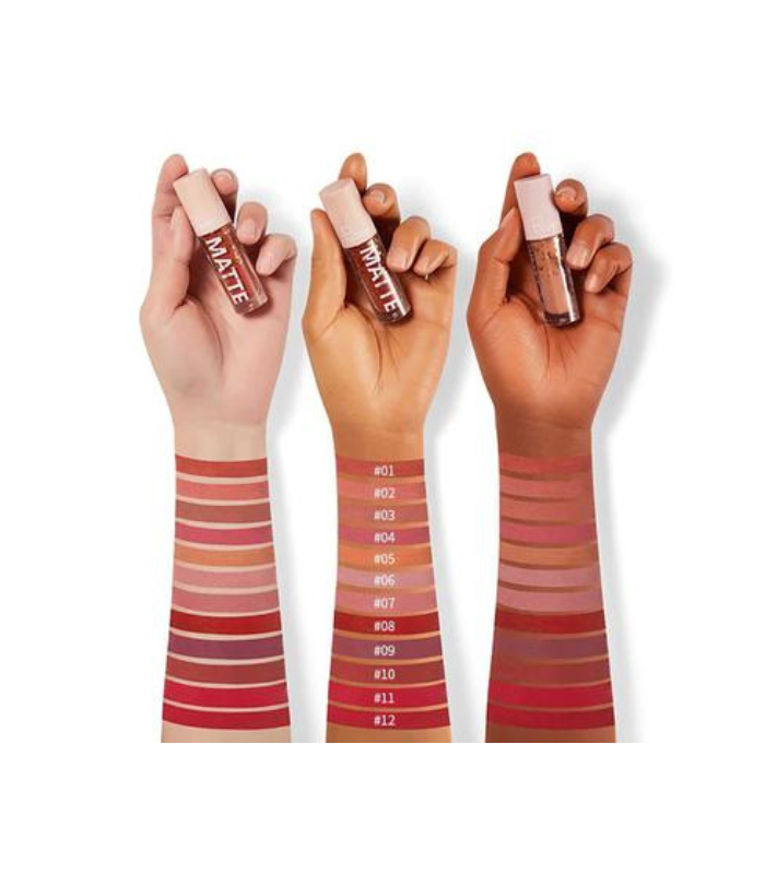 Pudaier 12Pcs Velvet Matte Liquid Lipstick Set