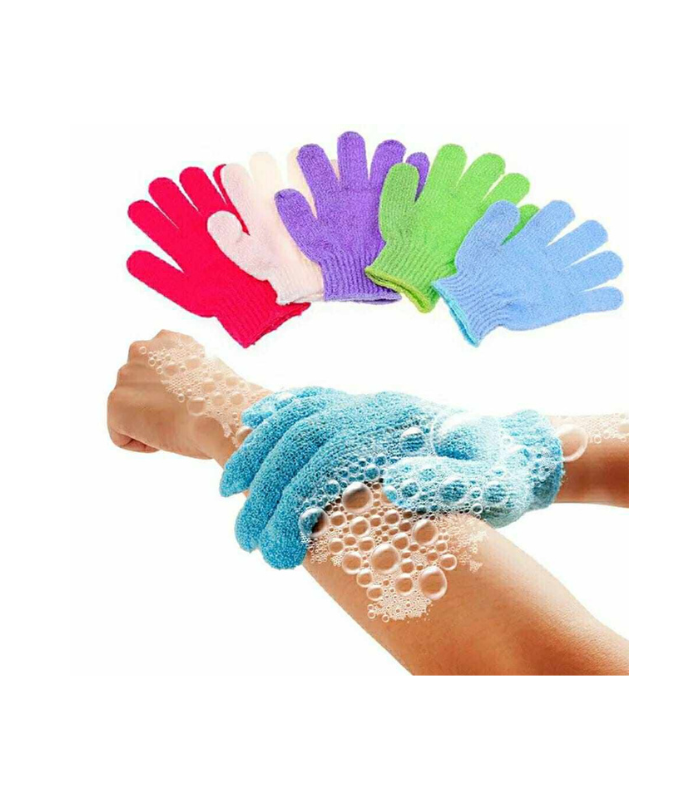 Double Sided Exfoliating Bath Gloves Body Scrubber