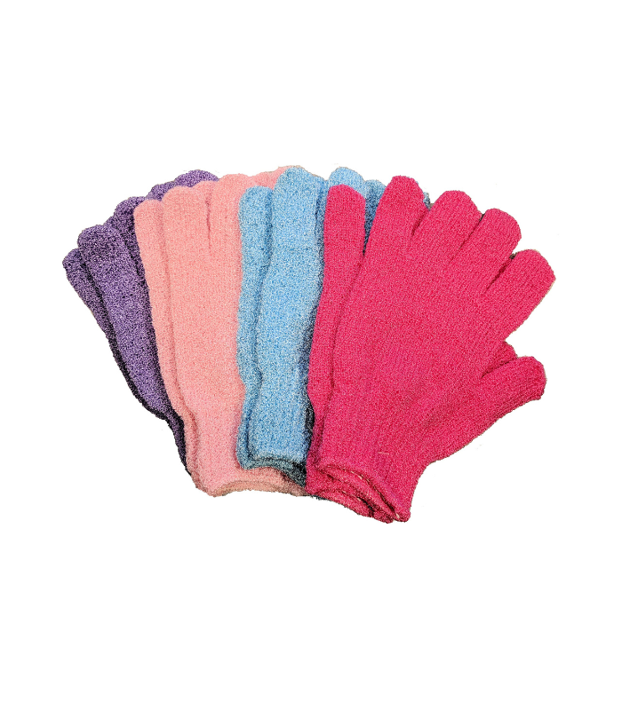 Double Sided Exfoliating Bath Gloves Body Scrubber