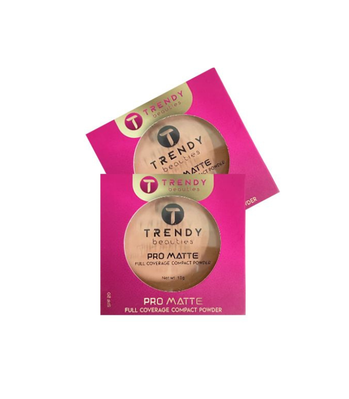 TRENDY Beauty Pro Matte Full Coverage Compact Powder