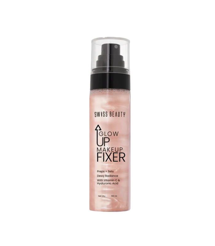 Swiss Beauty Glow Up Makeup Fixer Preps + Sets Dewy Radiance