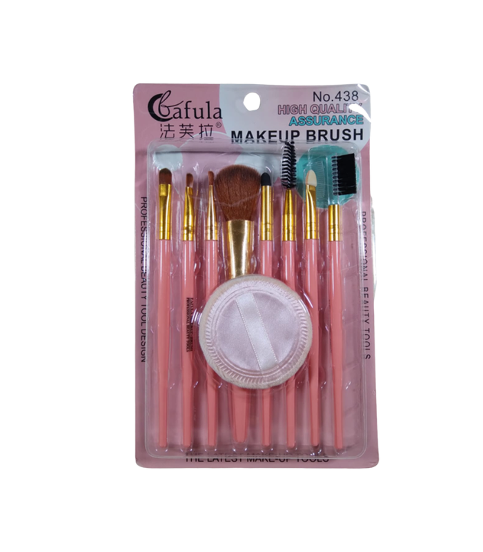 Makeup Brush Kit – 9 Pieces with Puff